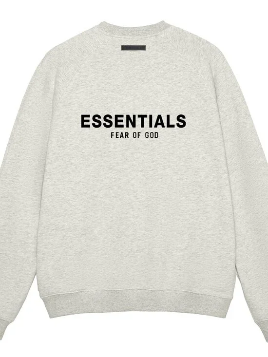Fear of God Essentials Silicone Letter Crew Neck Pullover Sweatshirt - Picture 1 of 2